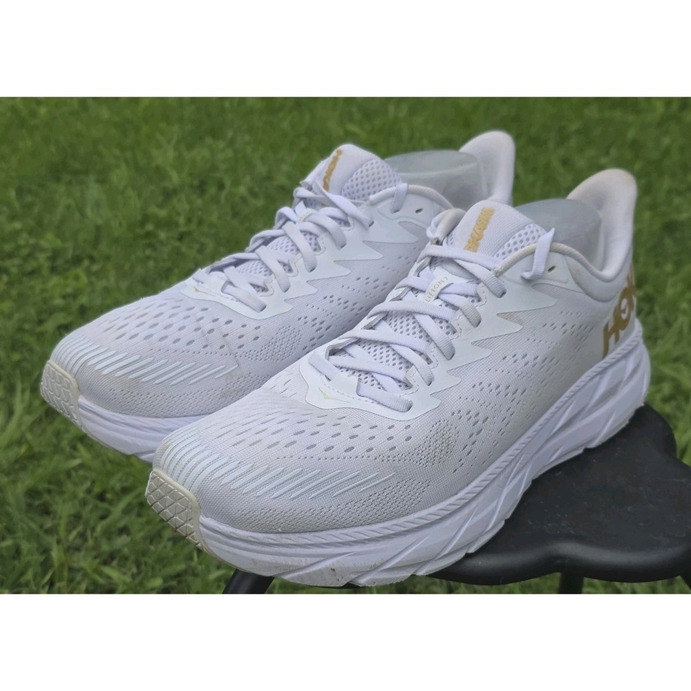 Hoka One One Clifton 7 Triple White Mens Running Shoes 1110508 WWH Size 14